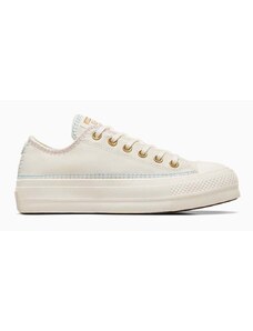 Πάνινα παπούτσια Converse Chuck Taylor All Star Lift χρώμα: άσπρο, A08732C