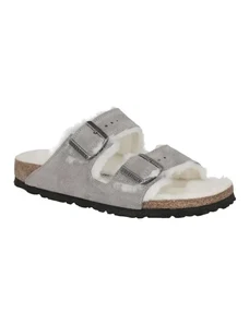 Birkenstock Δερμάτινος παπούτσι για το σπίτι Arizona VL Sheepskin Stone Coin