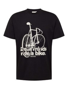 DEDICATED. Μπλουζάκι 'Stockholm Bike' μαύρο / λευκό