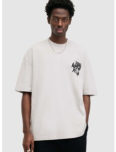 Βαμβακερό μπλουζάκι AllSaints ORLANDO SS ανδρικό, χρώμα: άσπρο, M022PA
