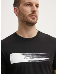 Βαμβακερό μπλουζάκι Calvin Klein ανδρικό, χρώμα: μαύρο, K10K113113