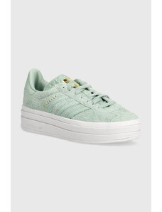 Δερμάτινα αθλητικά παπούτσια adidas Originals Gazelle Bold χρώμα: τιρκουάζ, IG4381