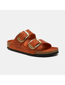BIRKENSTOCK ARIZONA BIG BUCKLE OILED LEATHER SANDALS - NARROW FIT ΠΟΡΤΟΚΑΛΙ