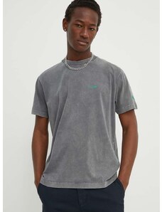 Βαμβακερό μπλουζάκι K+LUSHA ανδρικό, χρώμα: γκρι, KLFORCO TJ010PX