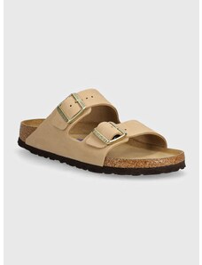 Nubuck παντόφλες Birkenstock Arizona SFB χρώμα: μπεζ, 1019016