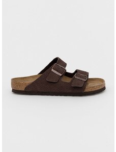 Nubuck παντόφλες Birkenstock Arizona χρώμα: καφέ