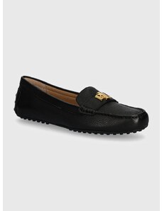 Δερμάτινα μοκασίνια Lauren Ralph Lauren Barnsbury χρώμα: μαύρο, 802942768001