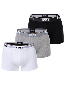 BOSS Μποξεράκι 'Power' γκρι μελανζέ / μαύρο / λευκό