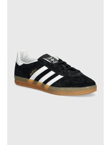 Σουέτ αθλητικά παπούτσια adidas Originals Gazelle Indoor χρώμα: μαύρο, JI2060