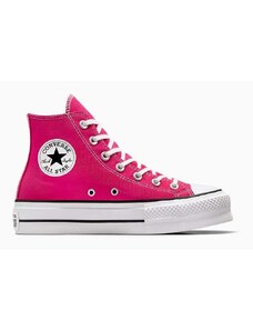 Πάνινα παπούτσια Converse Chuck Taylor All Star Lift χρώμα: ροζ, A08288C