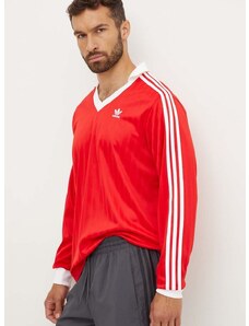 Longsleeve adidas Originals Adicolor Piqué Football Long Sleeve χρώμα: κόκκινο, IX5226