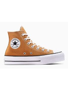 Πάνινα παπούτσια Converse Chuck Taylor All Star Lift χρώμα: κίτρινο, A11537C