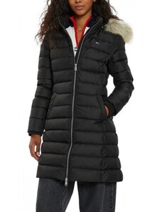 TOMMY JEANS ESSENTIAL HOODED DOWN COAT ΜΠΟΥΦΑΝ ΓΥΝΑΙΚΕΙΟ BLACK