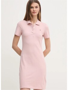 Φόρεμα Tommy Hilfiger χρώμα: ροζ, WW0WW43228