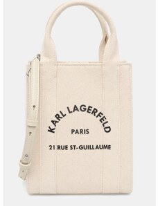 Τσάντα Karl Lagerfeld χρώμα: μπεζ, A1W50039