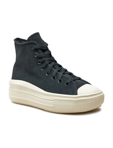 Converse Chuck Taylor All Star Ctas Move Hi Shadow/Egret/Black Γυναικεία Δερμάτινα Μποτάκια Γκρι (A11146C)