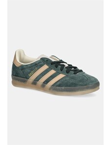 Σουέτ αθλητικά παπούτσια adidas Originals Gazelle Indoor χρώμα: πράσινο, JH5402