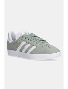 Σουέτ αθλητικά παπούτσια adidas Originals Gazelle χρώμα: πράσινο, JH5384