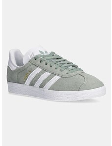 Σουέτ αθλητικά παπούτσια adidas Originals Gazelle χρώμα: πράσινο, JH5384