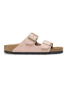 Παντόφλες σουέτ Birkenstock Arizona γυναικείες, χρώμα: ροζ, 1026170