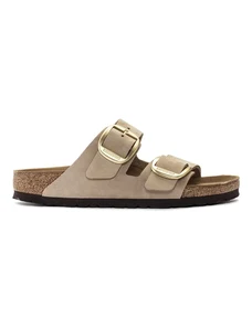 Nubuck παντόφλες Birkenstock Arizona Big Buckle χρώμα: μπεζ, 1023957
