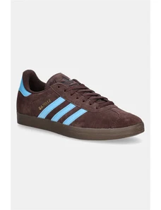Σουέτ αθλητικά παπούτσια adidas Originals Gazelle χρώμα: καφέ, JH5392
