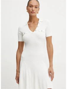 Φόρεμα Guess PAULA χρώμα: μπεζ, W5RK18 Z2U00