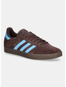 Σουέτ αθλητικά παπούτσια adidas Originals Gazelle χρώμα: καφέ, JH5392
