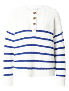 VILA Πουλόβερ 'VICHING' μπλε / λευκό