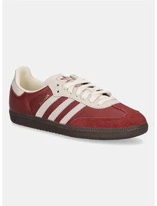 Δερμάτινα αθλητικά παπούτσια adidas Originals Samba OG χρώμα: μπορντό, JI3216