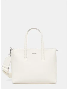 Τσάντα Calvin Klein χρώμα: μπεζ, K60K612904