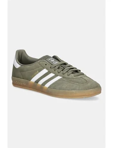 Σουέτ αθλητικά παπούτσια adidas Originals Gazelle Indoor χρώμα: πράσινο, JQ0174