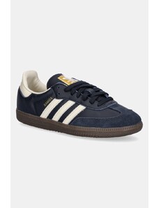 Δερμάτινα αθλητικά παπούτσια adidas Originals Samba OG χρώμα: ναυτικό μπλε, ID2056