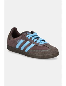 Σουέτ αθλητικά παπούτσια adidas Originals Samba OG W χρώμα: καφέ, JI2733