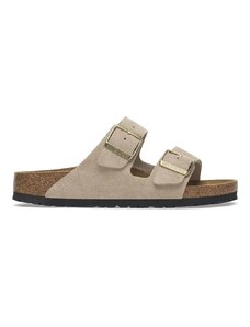 Παντόφλες σουέτ Birkenstock Arizona γυναικείες, χρώμα: μπεζ, 1029260