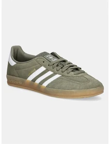 Σουέτ αθλητικά παπούτσια adidas Originals Gazelle Indoor χρώμα: πράσινο, JQ0174