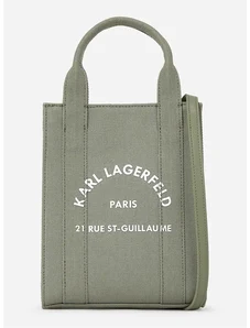 Τσάντα Karl Lagerfeld χρώμα: πράσινο, A1W50039
