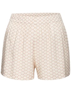 LASCANA Παντελόνι πιτζάμας μπεζ / λευκό