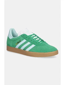 Σουέτ αθλητικά παπούτσια adidas Originals Gazelle χρώμα: πράσινο, JH7218