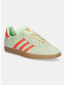 Σουέτ αθλητικά παπούτσια adidas Originals Gazelle χρώμα: πράσινο, JH7212