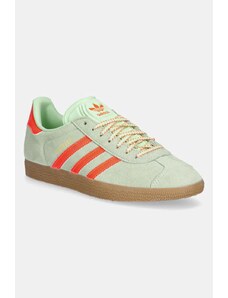 Σουέτ αθλητικά παπούτσια adidas Originals Gazelle χρώμα: πράσινο, JH7212
