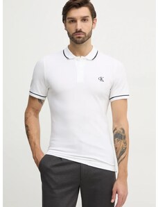 Πόλο Calvin Klein Jeans χρώμα: άσπρο, J30J315603