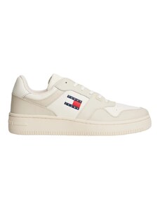 Tommy Hilfiger - Ανδρικά Δερμάτινα Sneakers Tjm Retro Basket Ess EM0EM01395-YBI Εκρού