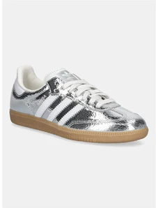 Δερμάτινα αθλητικά παπούτσια adidas Originals Samba OG χρώμα: ασημί, JR0035