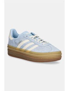 Σουέτ αθλητικά παπούτσια adidas Originals Gazelle Bold χρώμα: μπλε, JQ7776