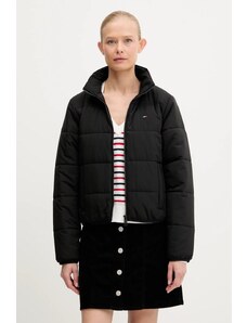 Μπουφάν Tommy Jeans χρώμα: μαύρο, DW0DW20958