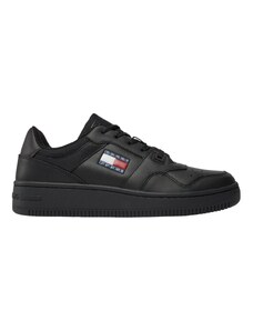 Tommy Hilfiger - Ανδρικά Δερμάτινα Sneakers Tjm Retro Basket Ess EM0EM01395-BDS Μαύρο