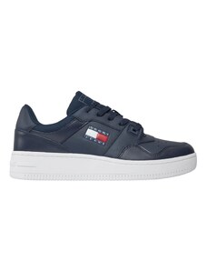 Tommy Hilfiger - Ανδρικά Δερμάτινα Sneakers Tjm Retro Basket Ess EM0EM01395-C1G Μπλε Ναυτικό
