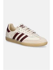 Δερμάτινα αθλητικά παπούτσια adidas Originals Samba OG χρώμα: μπεζ, JS3830