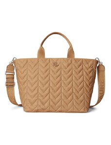 Τσάντα Lauren Ralph Lauren χρώμα: μπεζ, 431974398
